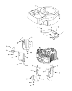Kohler Zt730-3011 Blower Housing And Baffles Diagram and Parts List for Z-FORCELZ48 (53ATDAGB-53ATDAGB050)(2014) Cub Cadet Lawn Tractor